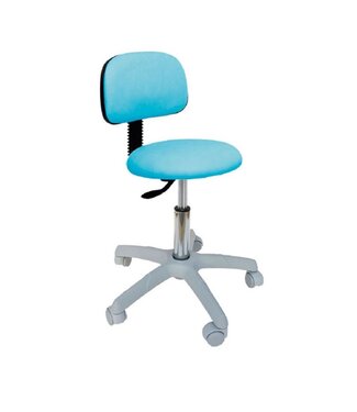 Ecopostural Ronde draaikruk met grijs onderstel en rugleuning (S2643)