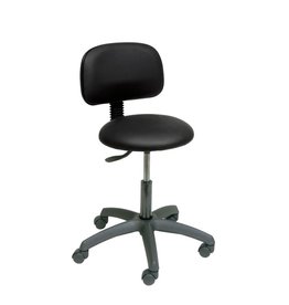 Ecopostural Round swivel stool with black base and backrest (S2609)