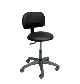 Ecopostural S2609 Round swivel stool with black base and backrest