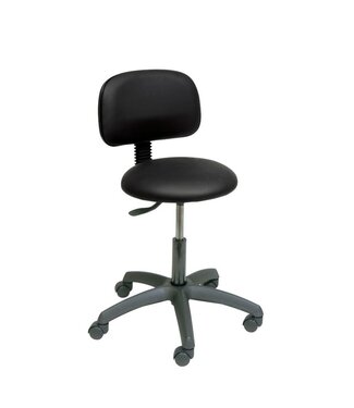 Ecopostural Round swivel stool with black base and backrest (S2609)