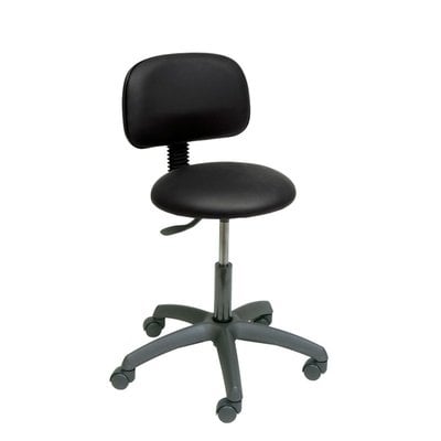 Ecopostural Ronde draaikruk met zwart onderstel en rugleuning (S2609)