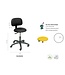 Ecopostural Round swivel stool with black base and backrest (S2609)