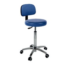 Swivel stool with chrome base and backrest (S3651)