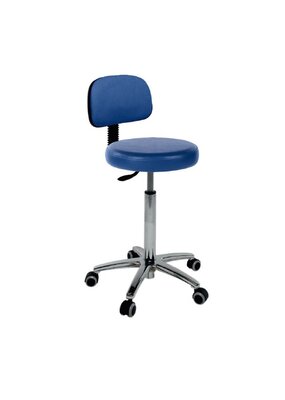Ecopostural Swivel stool with chrome base and backrest (S3651)