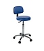 Swivel stool with chrome base and backrest (S3651)