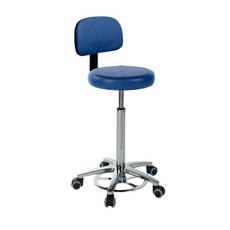 Swivel stool with chrome base and backrest (S3651AP)