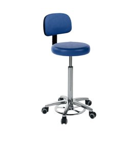 Ecopostural Swivel stool with chrome base and backrest (S3651AP)