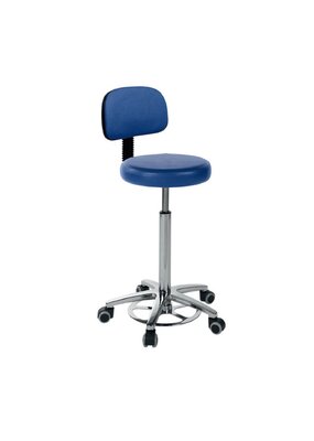 Ecopostural Swivel stool with chrome base and backrest (S3651AP)