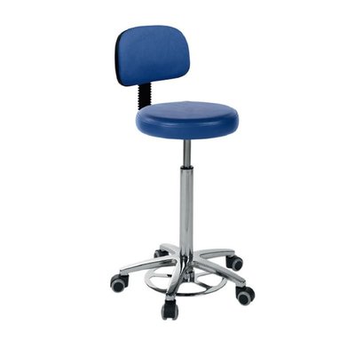 Ecopostural S3651AP Swivel stool with chrome base and backrest