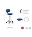 Swivel stool with chrome base and backrest (S3651AP)