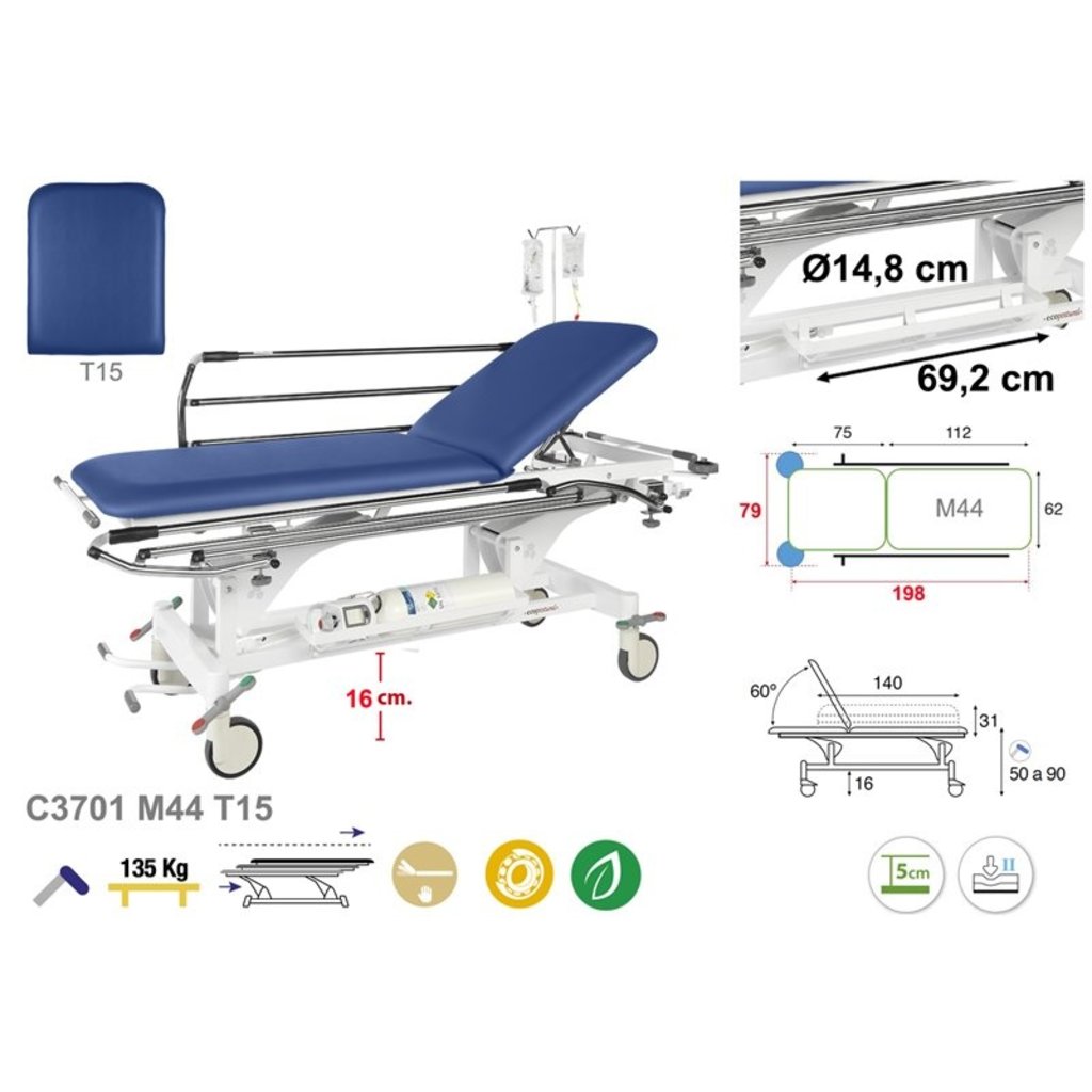 Ecopostural Hydraulic Stretcher (C3701)
