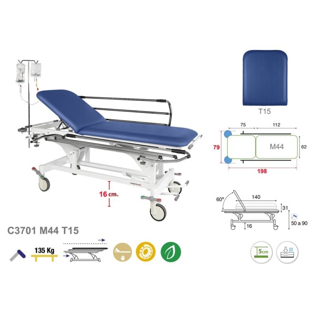 Ecopostural Hydraulic Stretcher (C3701)