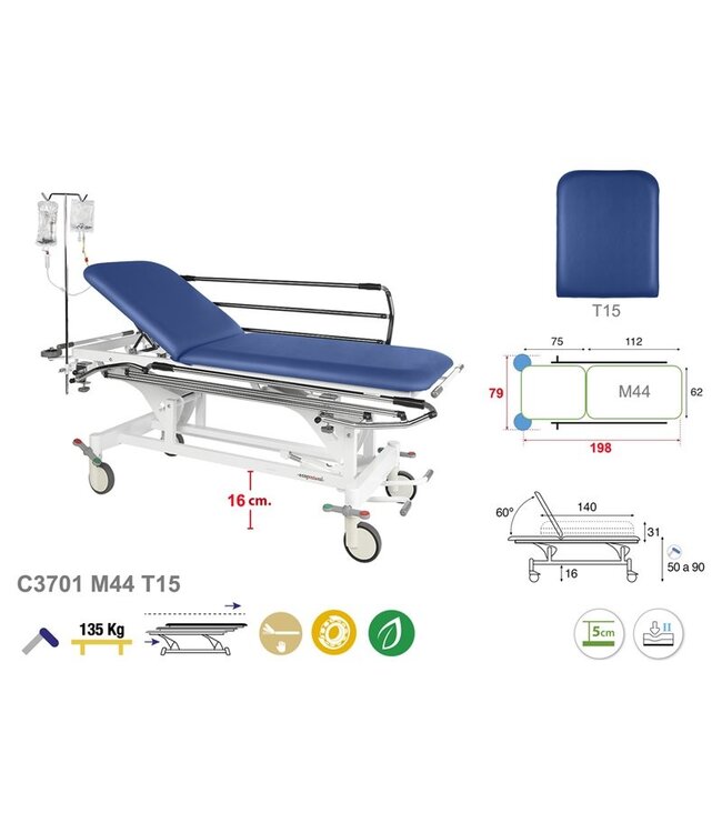 Ecopostural Hydraulische brancard (C3701)