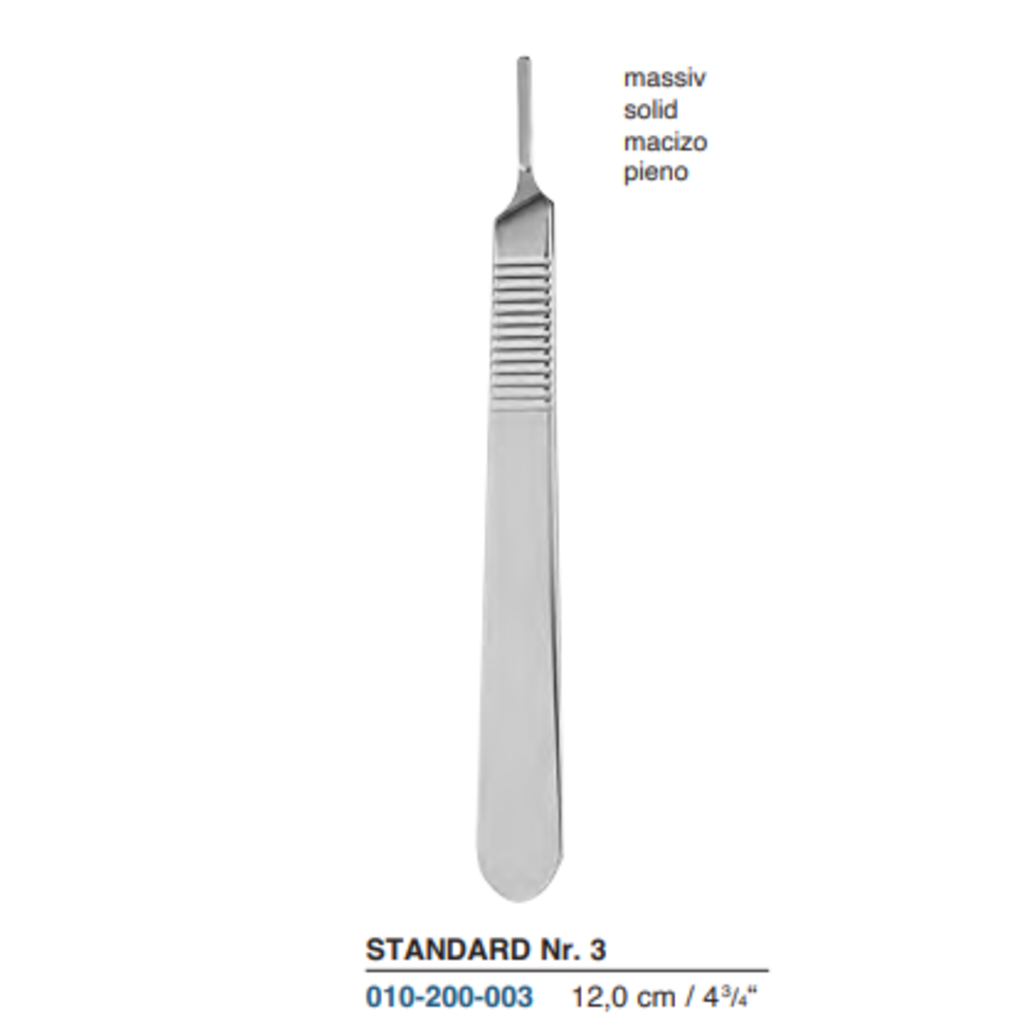 Frimed Manche de bistouri standard nr.3 - 12,0 cm / 43/4“