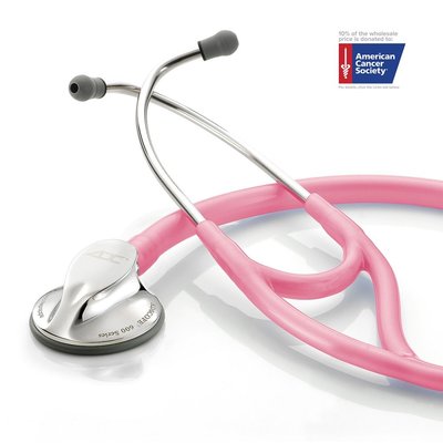 ADC Adscope® 600 Cardiology Stethoscoop Breast Cancer Awareness Metallic Pink