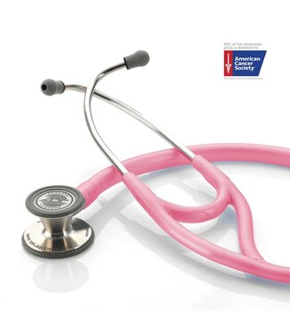 Adctoday Adscope® 601 Cardiology Stethoscope Breast Cancer Awareness Metallic Pink