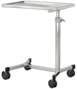 Manual mayo instrument table