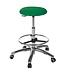 Ecopostural Ronde kruk met aluminium onderstel en voetsteun met volledige ring (S5610)