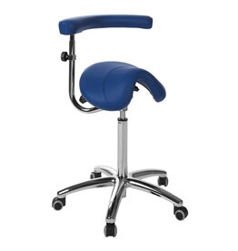 Tabouret selle PONY avec base en aluminium et accoudoir multifonctions (S5633)