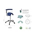 PONY saddle stool with aluminum base and multifunctional armrest (S5633)