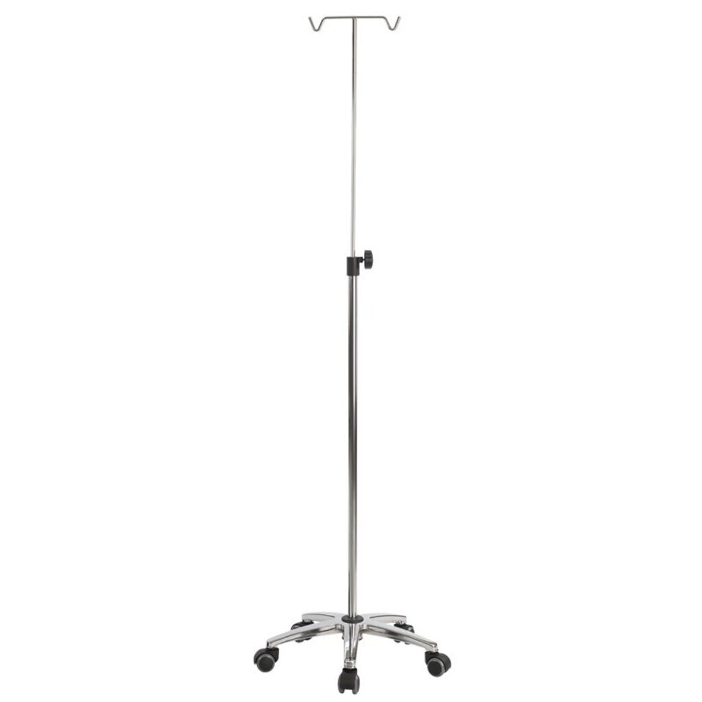 Ecopostural A47012 hook drip pole stand with wheel-equipped aluminium base