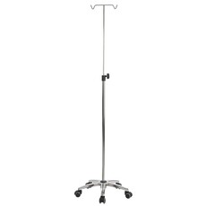 Ecopostural Hook drip pole stand with wheel-equipped aluminium base (A47012)