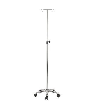 Ecopostural Hook drip pole stand with wheel-equipped aluminium base (A47012)