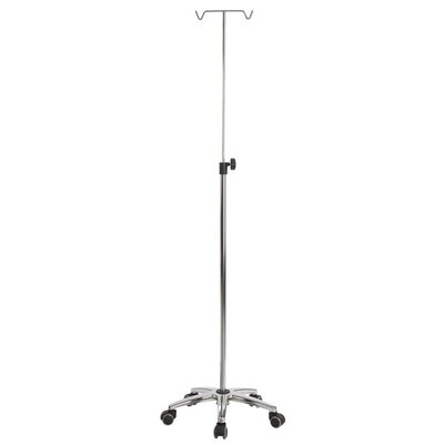 Hook drip pole stand with wheel-equipped aluminium base (A47012)