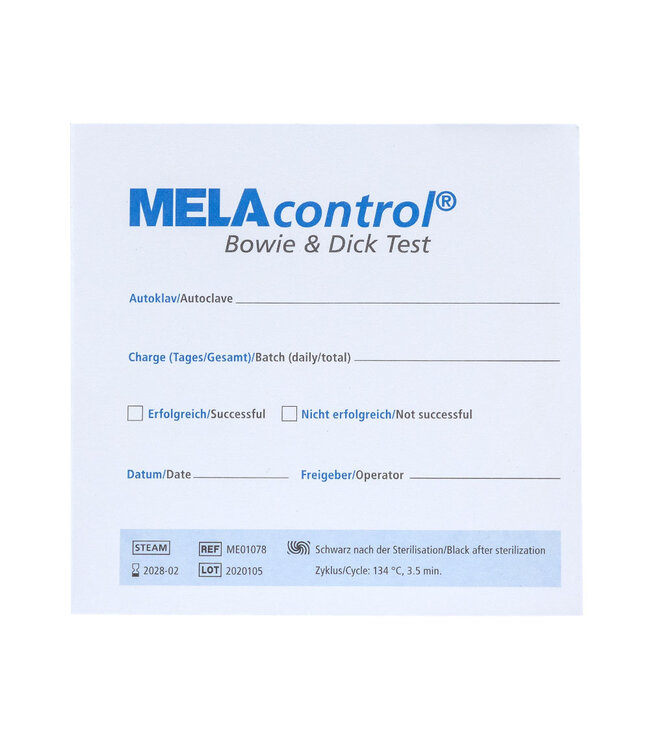 Melag MELAcontrol® Bowie & Dick Test 20 stuks