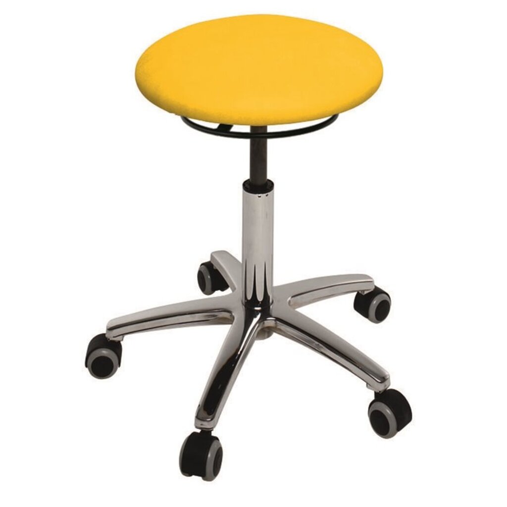 Round stool with aluminum base with ring control (S4612)