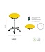 Ecopostural Ronde kruk met aluminium onderstel en ringbediening (S4622)