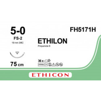 Ethicon Ethilon 5-0 75 cm FS-2 FH5171H 36 stuks