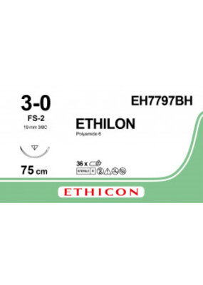 Ethicon Ethilon 3-0 75CM FS-2 EH7797BH 36 stuks