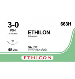 Ethicon Ethilon 3-0 45 cm FS-1 663H 36 stuks
