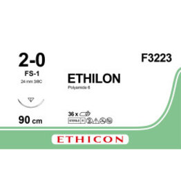 Ethicon Ethilon 2-0 90cm FS-1 F3223 36 stuks
