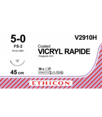 Ethicon Vicryl Rapide 5-0 45cm FS-2 V2910H 36 stuks