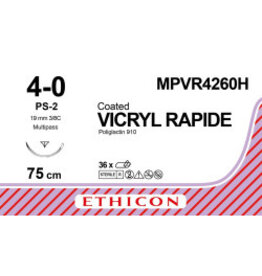 Vicryl Rapide 4-0 75cm PS-2 MPVR4260H 36 stuks