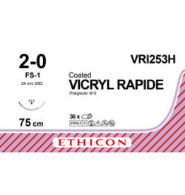 Ethicon Vicryl Rapide 2-0 75cm FS-1 VRI253H 36 stuks