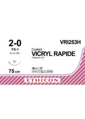 Ethicon Vicryl Rapide 2-0 75cm FS-1 VRI253H 36 stuks