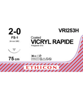 Ethicon Vicryl Rapide 2-0 75cm FS-1 VRI253H 36 stuks