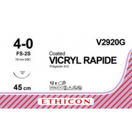 Ethicon Vicryl Rapide 4-0 45cm FS-2S V2920G 12 stuks