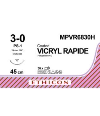Ethicon Vicryl Rapide 3-0 45cm PS-1 MPVR6830H 36 stuks