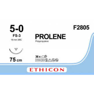 Ethicon Prolene 5-0 75 cm FS-2 F2805 36 stuks
