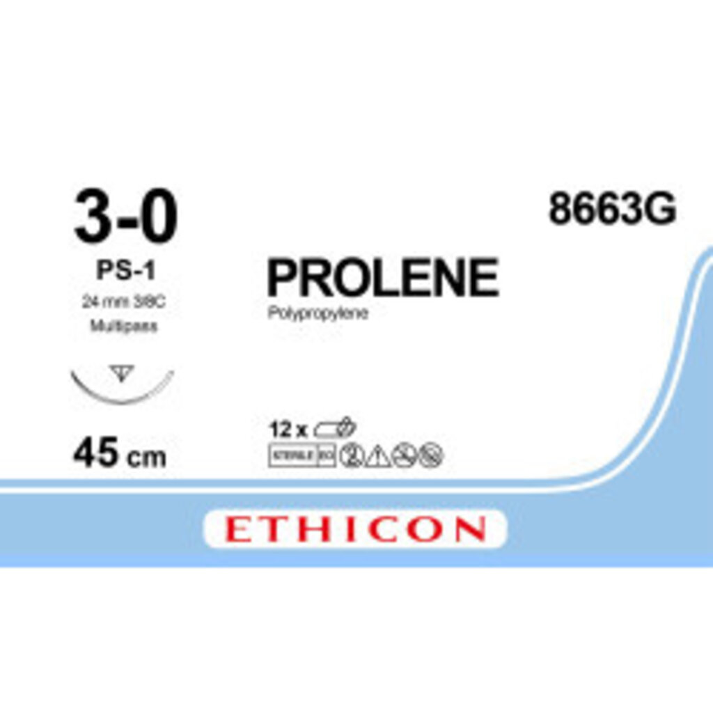 Ethicon Prolene 3-0 PS-1 8663G 12 stuks