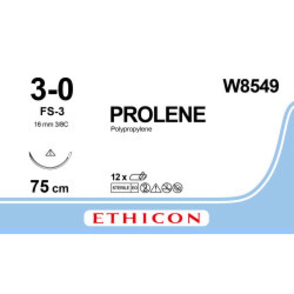 Ethicon Prolene 3-0 FS-3 W8549 12 stuks