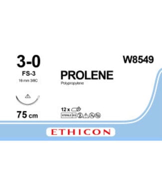 Ethicon Prolene 3-0 FS-3 W8549 12 stuks