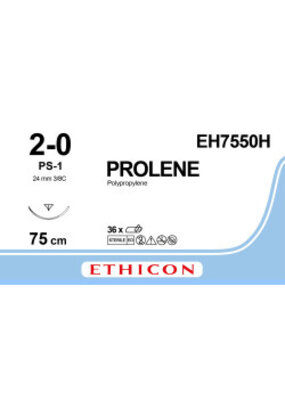 Ethicon Prolene 2-0 75cm PS-1 EH7550H 36 stuks