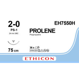 Ethicon Prolene 2-0 75cm PS-1 EH7550H 36 stuks
