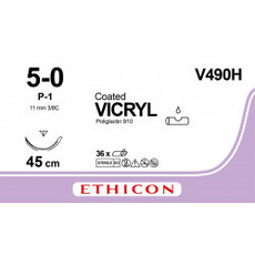 Vicryl Hechtdraad 5-0 45cm P-1 V490H 36 stuks