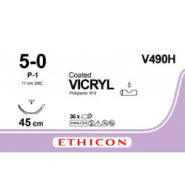 Ethicon Vicryl Hechtdraad 5-0 45cm P-1 V490H 36 stuks